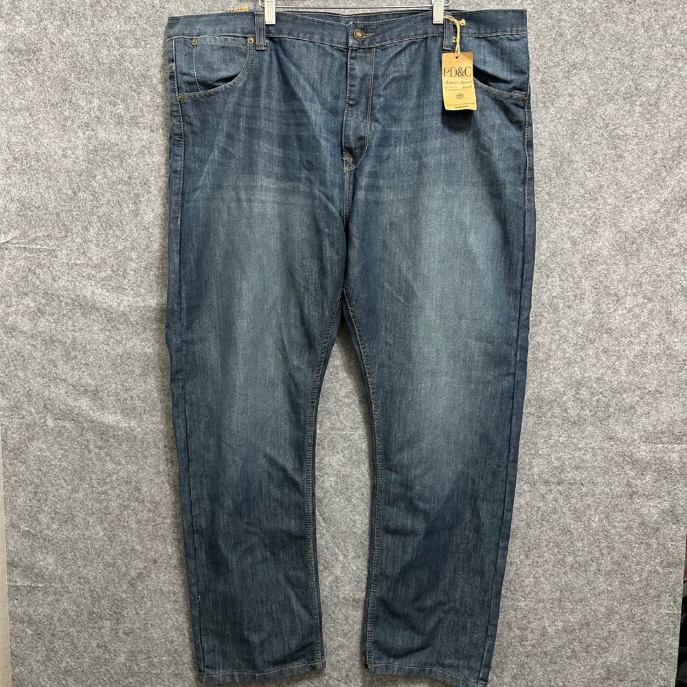 NEW PD&C Jeans Mens 46x32 Blue Milano Straight Leg Denim Pants New